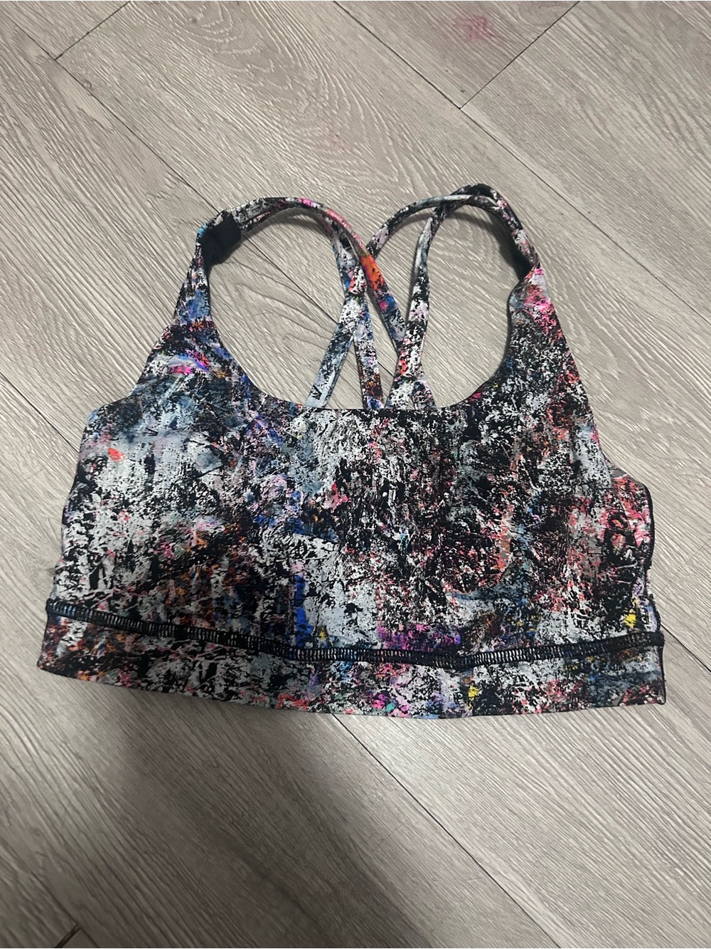 lululemon athletica Multicolor Paint-Splatter Sports Bra